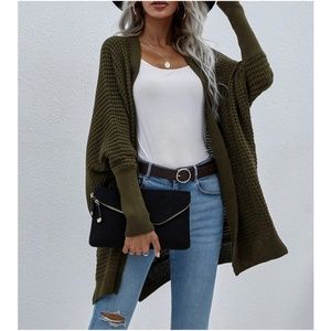 Cozy Dolman Sleeve Open Front cardigan